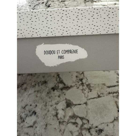 DOUDOU Et Compagnie Paris Elephant Baby Plush Bootie 1st Slippers 0-6 Months - Picture 2 of 9